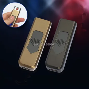 2PCS/LOT Golden Metal Without USB cable Eletronic Cigar Lighter Flameless Lighter 
2PCS/LOT Golden Metal Without USB cable Eletronic Cigar Lighter Flameless Lighter