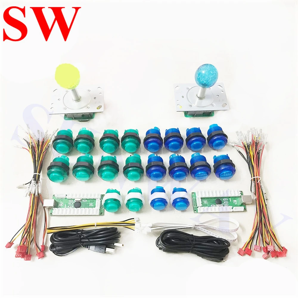 2 Player 5V LED USB controlle kits To PC Arcade Raspberry Pi LED lighted Joystick DIY LED Illuminated Buttons Kit Game Parts Set
2 Player 5V LED USB controlle kits To PC Arcade Raspberry Pi LED lighted Joystick DIY LED Illuminated Buttons Kit Game Parts Set