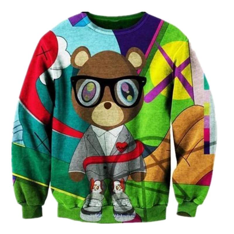 New Cartoon Kanye West Graduation Bear Print Sweatshirts Women Men 3d Pullovers Hipster Sweats Unisex Hoodies tops Streetwear
New Cartoon Kanye West Graduation Bear Print Sweatshirts Women Men 3d Pullovers Hipster Sweats Unisex Hoodies tops Streetwear