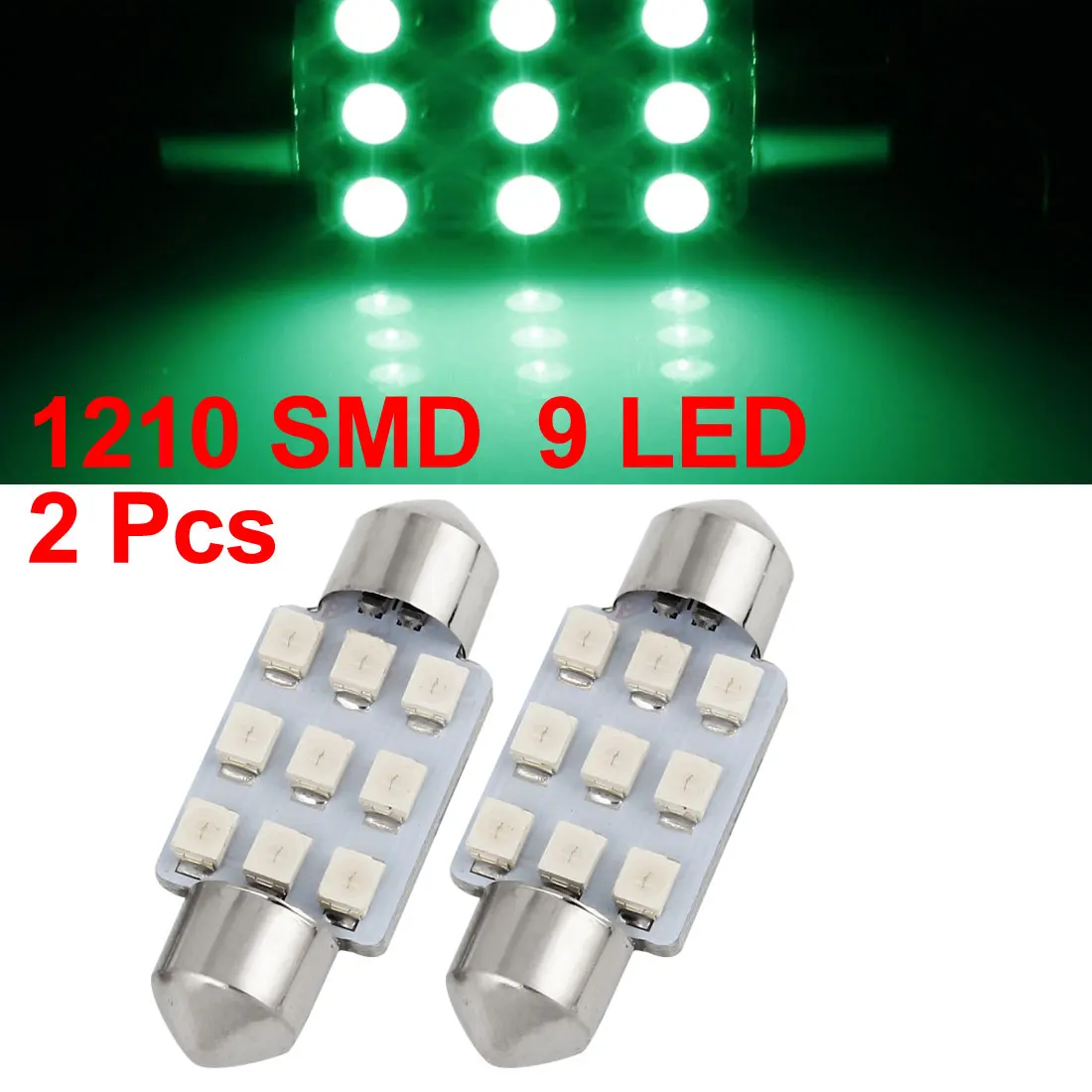 UXCELL 2Pcs 36Mm 9 Leds 1210 Smd Green Festoon Dome Light De3021 De3425 6423 Internal
UXCELL 2Pcs 36Mm 9 Leds 1210 Smd Green Festoon Dome Light De3021 De3425 6423 Internal