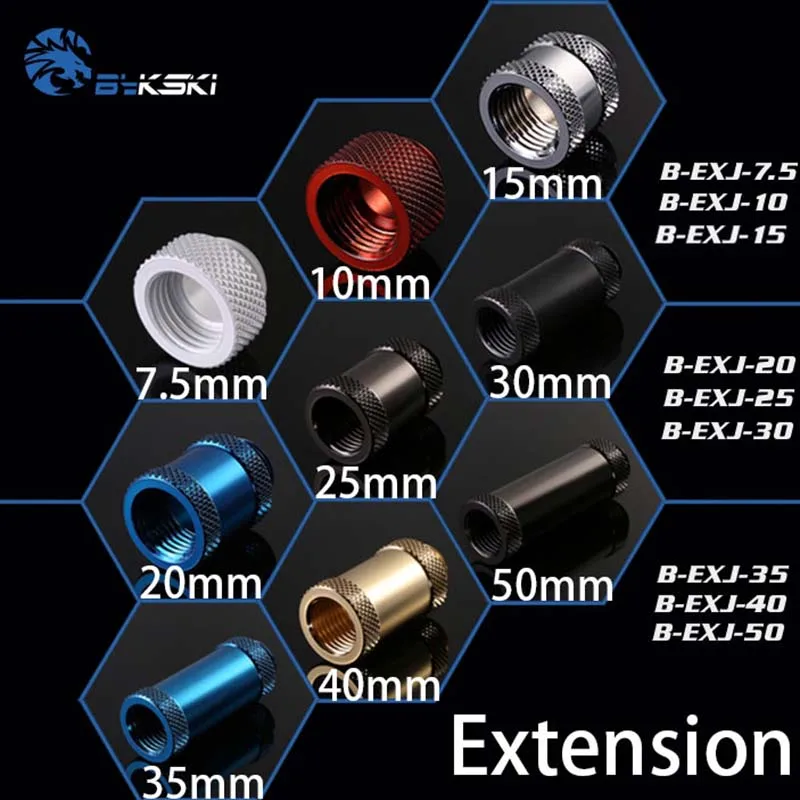 Bykski water cooler all Extension Female thread screw seat G1/4" Boutique multiple colour Hand Twist gadget B-EXJ-7.5~B-EXJ-50
Bykski water cooler all Extension Female thread screw seat G1/4" Boutique multiple colour Hand Twist gadget B-EXJ-7.5~B-EXJ-50