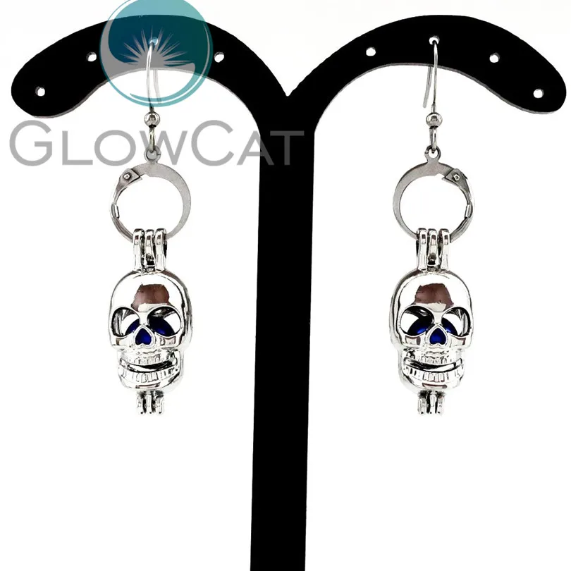 E-KK60 Gothic Skull Head Openable Stone Pearl Cage Drop Earrings Hanging Dangle Locket Jewelry Ear Hook Brincos
E-KK60 Gothic Skull Head Openable Stone Pearl Cage Drop Earrings Hanging Dangle Locket Jewelry Ear Hook Brincos
