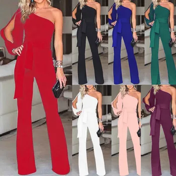 Women Summer Party Jumpsuit Playsuit Bodycon Romper Trousers Clubwear One Shoulder Bandage Solid
Women Summer Party Jumpsuit Playsuit Bodycon Romper Trousers Clubwear One Shoulder Bandage Solid
