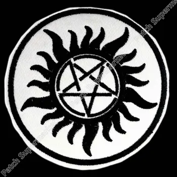 3" Supernatural Anti-Possession Tattoo MC JACKET BACK EMBROIDERED PATCH EMBLEM Biker Vest punk rockabilly applique iron on patch
3" Supernatural Anti-Possession Tattoo MC JACKET BACK EMBROIDERED PATCH EMBLEM Biker Vest punk rockabilly applique iron on patch