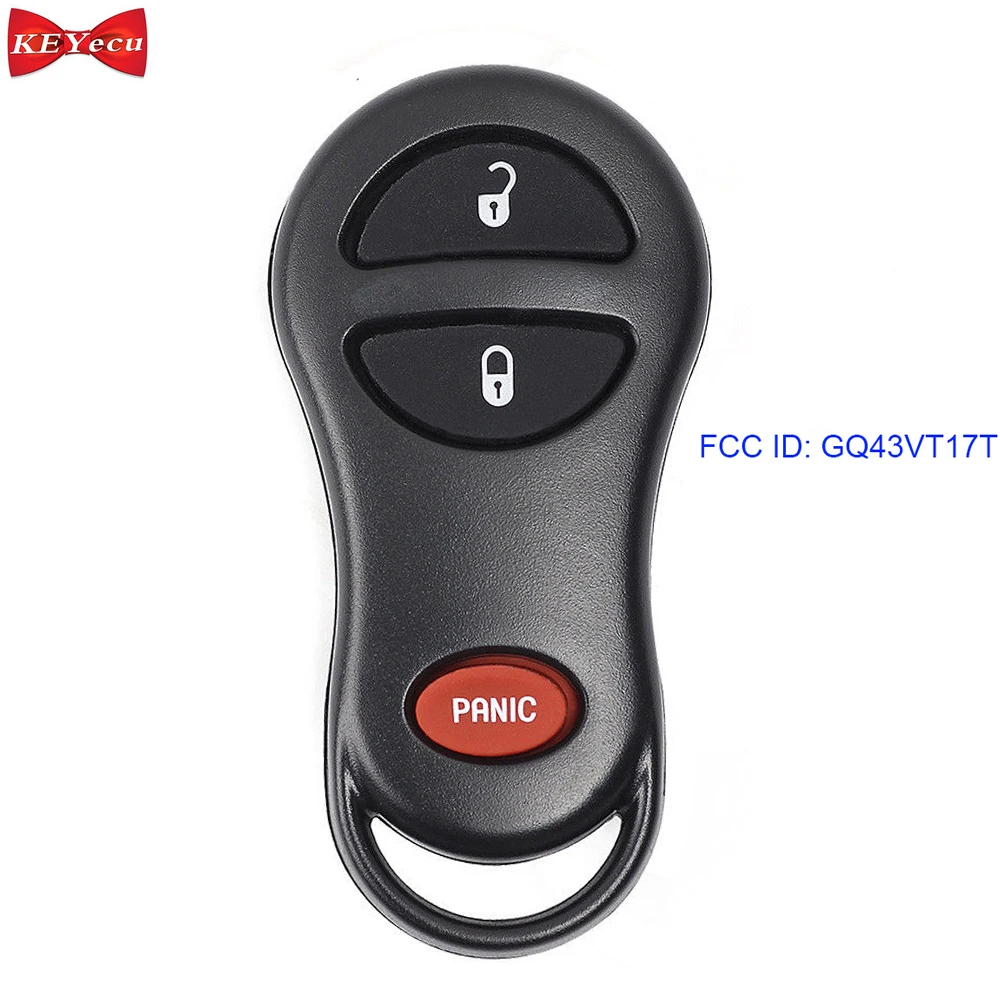 KEYECU for Chrysler Town & Country Voyager for Dodge Caravan Remote Control Car Key Fob 3 Button FCC GQ43VT17T
KEYECU for Chrysler Town & Country Voyager for Dodge Caravan Remote Control Car Key Fob 3 Button FCC GQ43VT17T