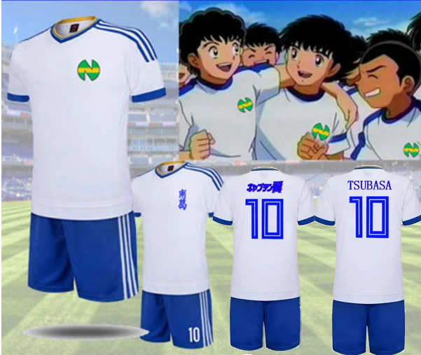 Фото Футболка + шорты cos Captain Tsubasa трикотажный футбольный костюм - купить