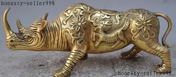 Crafts statue christmas 9" chinese fengshui brass Unicorn Kylin Beast Rhinoceros Rhino Oxen Bull statue halloween
Crafts statue christmas 9" chinese fengshui brass Unicorn Kylin Beast Rhinoceros Rhino Oxen Bull statue halloween