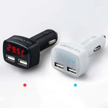 Dual USB Car Charger 5 V 3.1 A Quick Charge LED Display Car Lights Phone Adapter Car charger Auto Electronics Accessories
Dual USB Car Charger 5 V 3.1 A Quick Charge LED Display Car Lights Phone Adapter Car charger Auto Electronics Accessories