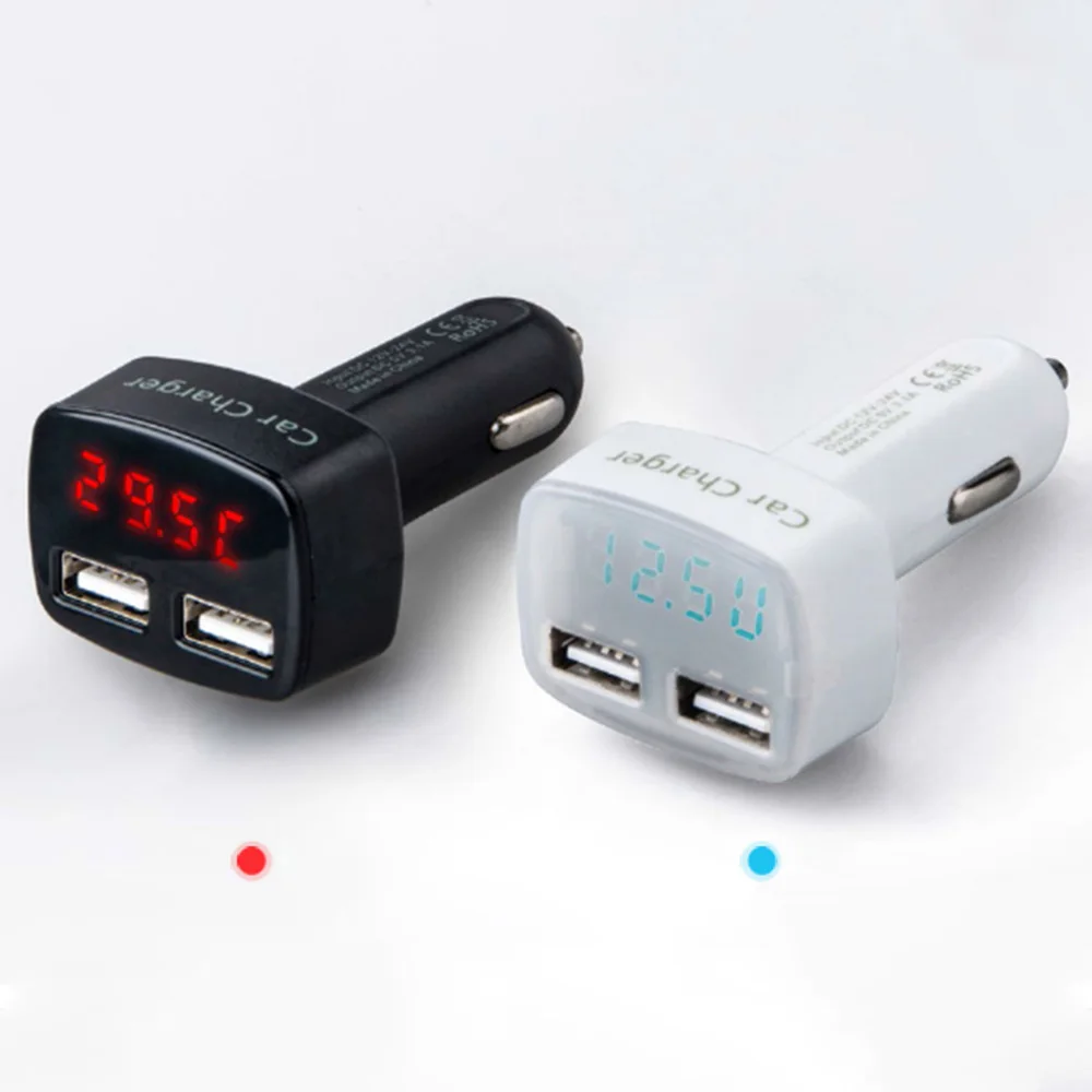 Фото Устройство для автомобиля с двумя портами USB Зарядное устройство - купить