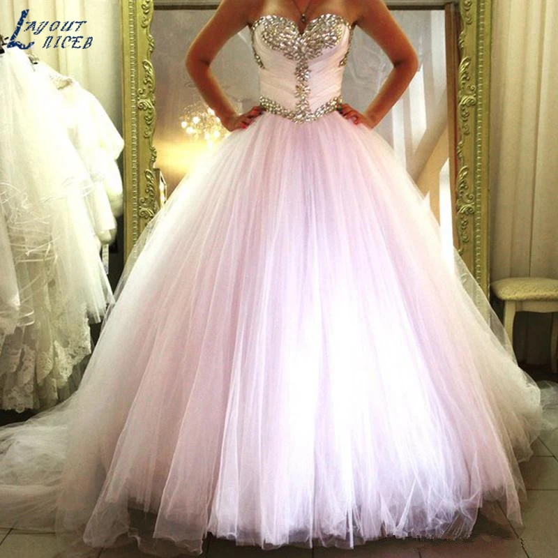 Lux Rhinestone Ball Gown Wedding Dress with Crystals Vestido De Casamento Sereia 2018 Bohemian Style Wedding Dresses
Lux Rhinestone Ball Gown Wedding Dress with Crystals Vestido De Casamento Sereia 2018 Bohemian Style Wedding Dresses