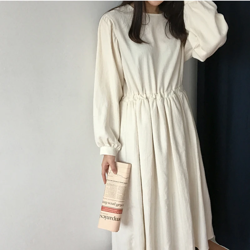 Simple Design a Line Side String Dress Puff Sleeve Spring Elegant Lady Dress Robe Longue Vestido Larga Vestiti Lunga
Simple Design a Line Side String Dress Puff Sleeve Spring Elegant Lady Dress Robe Longue Vestido Larga Vestiti Lunga