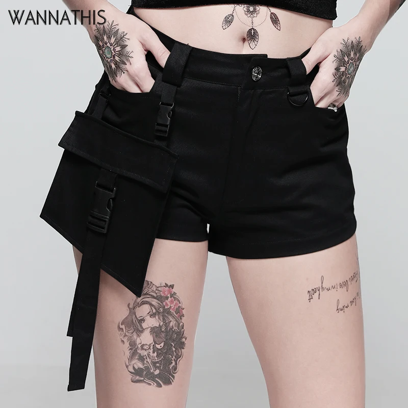 WannaThis Black Gothic Punk Shorts Women Cargo Pockets Buckle Sexy Casual High Waist Streetwear Shorts Clubwear Femme Summer
WannaThis Black Gothic Punk Shorts Women Cargo Pockets Buckle Sexy Casual High Waist Streetwear Shorts Clubwear Femme Summer