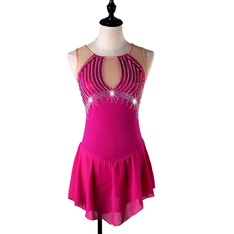 Custom Size Rose Red Sleeveless Figure Skating Dress For Women Performance Ice Skating Dress
Custom Size Rose Red Sleeveless Figure Skating Dress For Women Performance Ice Skating Dress