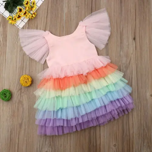 Sweet Kid Baby Girl Tulle Cute Colorful Rainbow Lace Party Pageant Princess Bridesmaid Gown Dress Costume
Sweet Kid Baby Girl Tulle Cute Colorful Rainbow Lace Party Pageant Princess Bridesmaid Gown Dress Costume