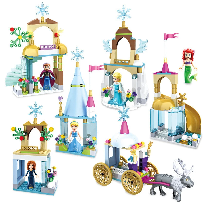 New 12 styles Dream Princess Elsa Ice Castle Princess Anna Set Model Building Blocks Compatible Gifts Toys For Children
New 12 styles Dream Princess Elsa Ice Castle Princess Anna Set Model Building Blocks Compatible Gifts Toys For Children