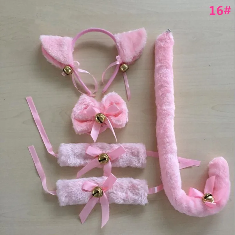 Cosplay&ware Cartoon Cat Fox Ear Bell Headband Bow Neckwear Maid Anime Cosplay Fancy Dress Set Women Girls Party Props Costume 29 Cosplay&ware Cartoon Cat Fox Ear Bell Headband Bow Neckwear Maid Anime Cosplay Fancy Dress Set Women Girls Party Props Costume -Zentai shop online