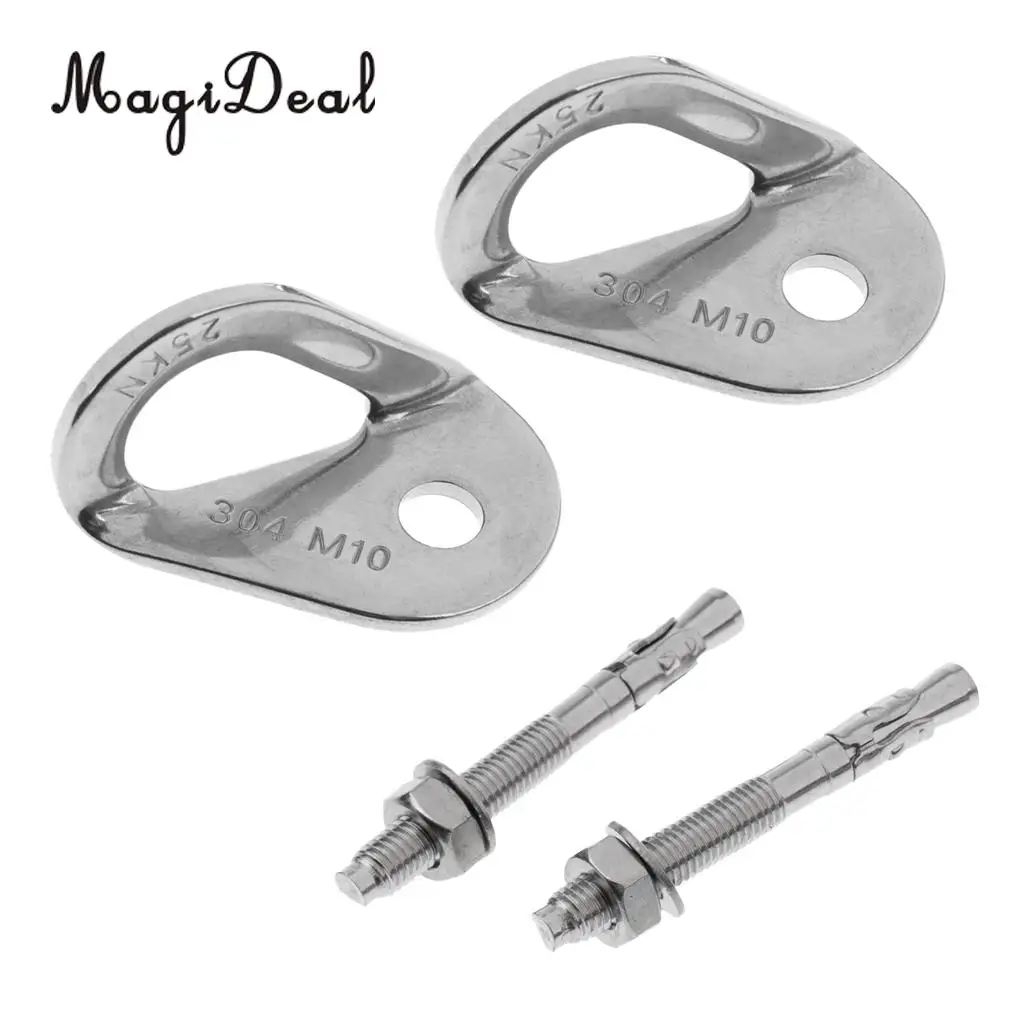 MagiDeal 2pcs 25KN Rock Climbing Anchor Hanger & Expansion Bolt Nut Safety Gear Set