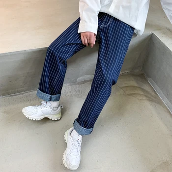 2019 Autumn And Winter New Korean Men's College Style Literary Personality Stripes Wild Retro Loose Straight Wide Leg Jeans
2019 Autumn And Winter New Korean Men's College Style Literary Personality Stripes Wild Retro Loose Straight Wide Leg Jeans