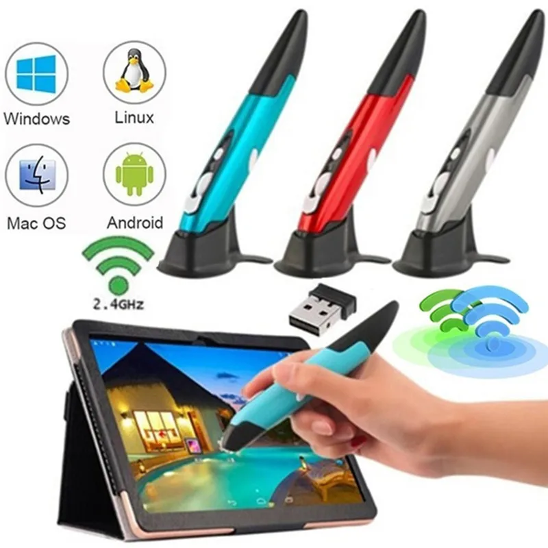 1set 2.4G Wireless Optical USB Pen Mouse Handwriting Smart Pen Mouse 1600 Adjustable DPI For PC Laptop Mac Android Tablet
1set 2.4G Wireless Optical USB Pen Mouse Handwriting Smart Pen Mouse 1600 Adjustable DPI For PC Laptop Mac Android Tablet