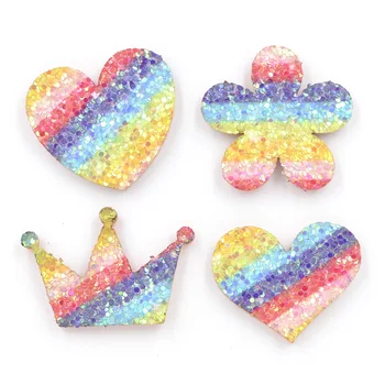 20Pcs Glitter Rainbow Pads Patches Heart/Flower/Crown Iridescence Appliques for Clothes Sewing Supplies DIY Hair Bow Decor F25
20Pcs Glitter Rainbow Pads Patches Heart/Flower/Crown Iridescence Appliques for Clothes Sewing Supplies DIY Hair Bow Decor F25