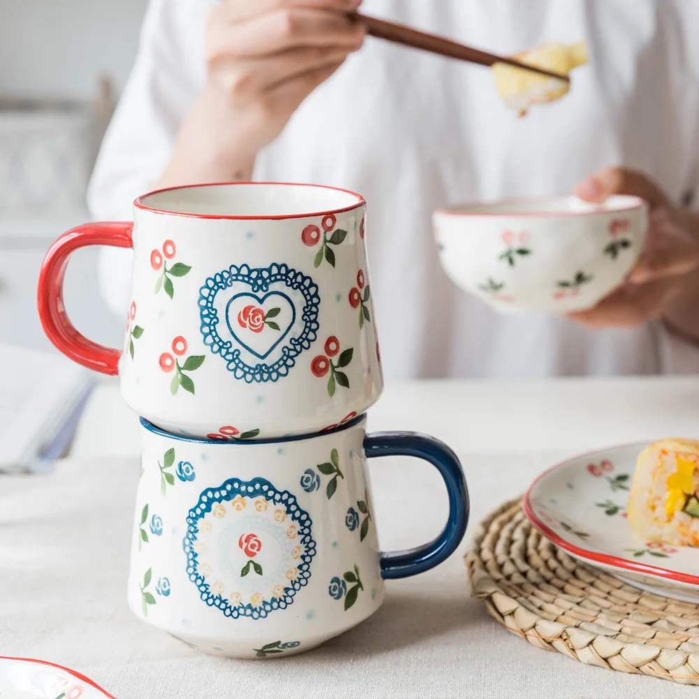 KINGLANG Ceramic mug cherry water cup cute home drinking water cup office large capacity coffee cup
KINGLANG Ceramic mug cherry water cup cute home drinking water cup office large capacity coffee cup