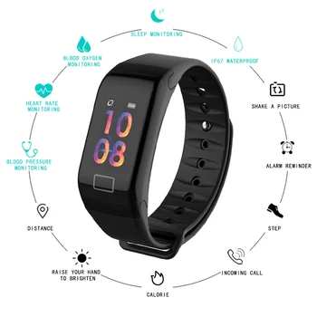 New Smart wristband Heart Rate Blood Pressure Bracelet SleepTracker Waterproof Step Counter Sports Support Android and ios
New Smart wristband Heart Rate Blood Pressure Bracelet SleepTracker Waterproof Step Counter Sports Support Android and ios