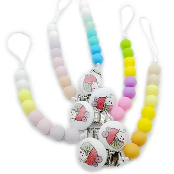 Baby Silicone Teething Pacifier Clips with Safe Silicone Beads Rainbow Pacifier Chain Holder For Nipples Baby Chew Toys
Baby Silicone Teething Pacifier Clips with Safe Silicone Beads Rainbow Pacifier Chain Holder For Nipples Baby Chew Toys