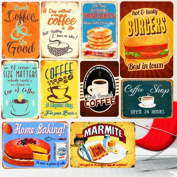 Coffee Vintage Metal Tin Signs Cake Dessert Hamburger Plaque Poster Bar Pub Bakery Wall Cafe Home Decor Plates Stickers A677 
Coffee Vintage Metal Tin Signs Cake Dessert Hamburger Plaque Poster Bar Pub Bakery Wall Cafe Home Decor Plates Stickers A677