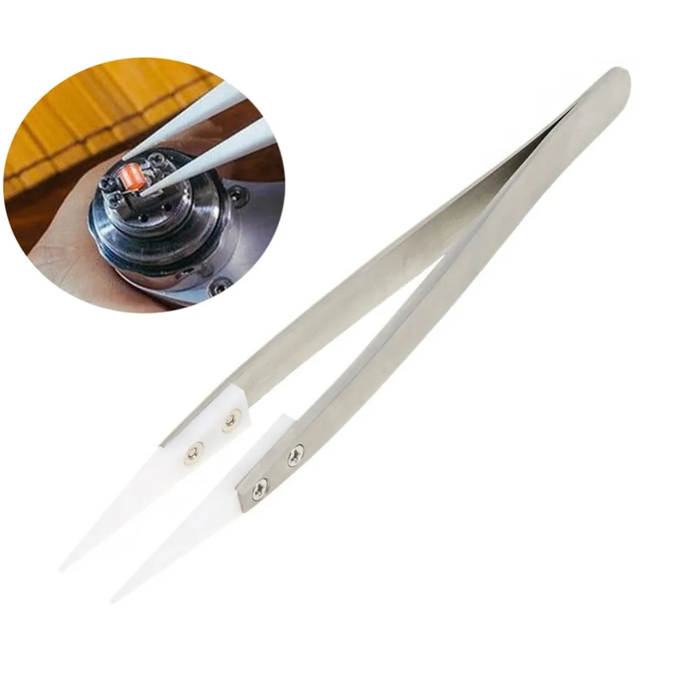 Anti-acid Ceramic Tweezers ESD Heat Resistant Insulated Pointed Tip Pliers Electronic Cigarette Resistance Wire DIY Repair Tool
Anti-acid Ceramic Tweezers ESD Heat Resistant Insulated Pointed Tip Pliers Electronic Cigarette Resistance Wire DIY Repair Tool
