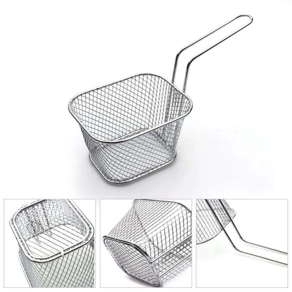 Stainless Steel high quality Mini Square Portable Frying Basket Strainer Fryer Kitchen Tools Cooking French Fries Basket
Stainless Steel high quality Mini Square Portable Frying Basket Strainer Fryer Kitchen Tools Cooking French Fries Basket