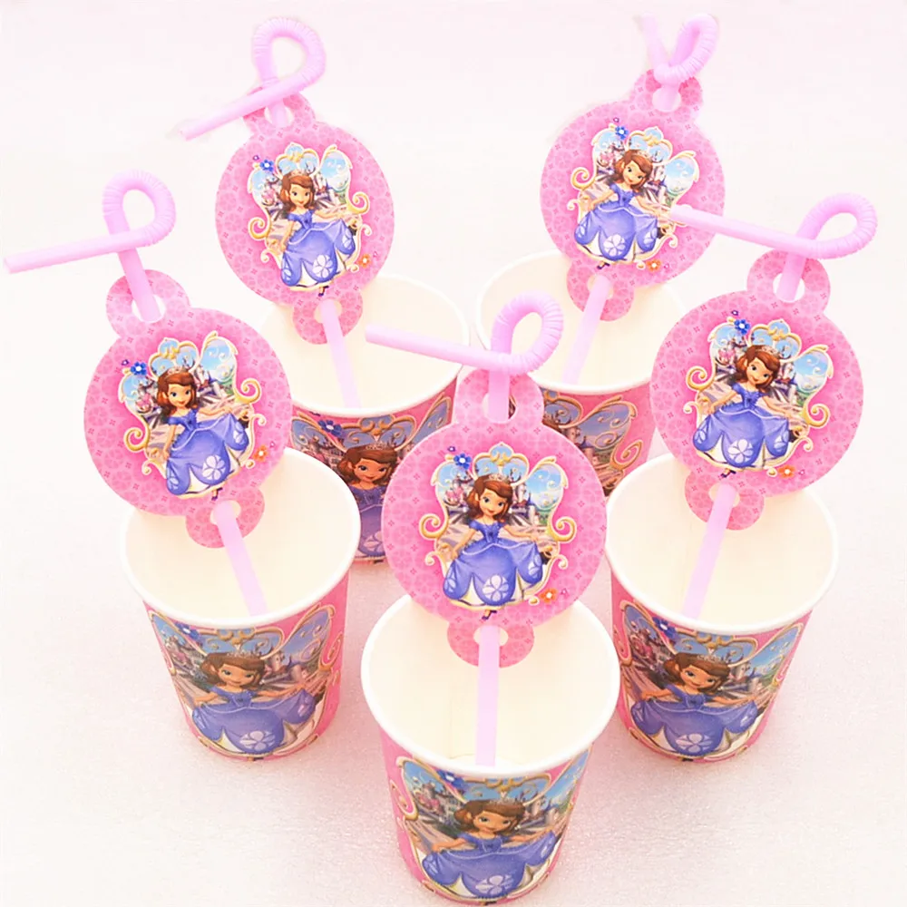 20pcs/set Sofia Princess Straw&Paper Cup Birthday Party Decoration Disposable Drinking Girls Party Supplies Favors 
20pcs/set Sofia Princess Straw&Paper Cup Birthday Party Decoration Disposable Drinking Girls Party Supplies Favors