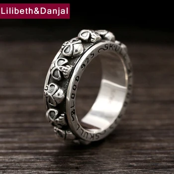 New Men Ring 925 Sterling Silver Jewelry Rotatable Vintage Punk Skull Finger Gift Fine Jewelry R46
New Men Ring 925 Sterling Silver Jewelry Rotatable Vintage Punk Skull Finger Gift Fine Jewelry R46