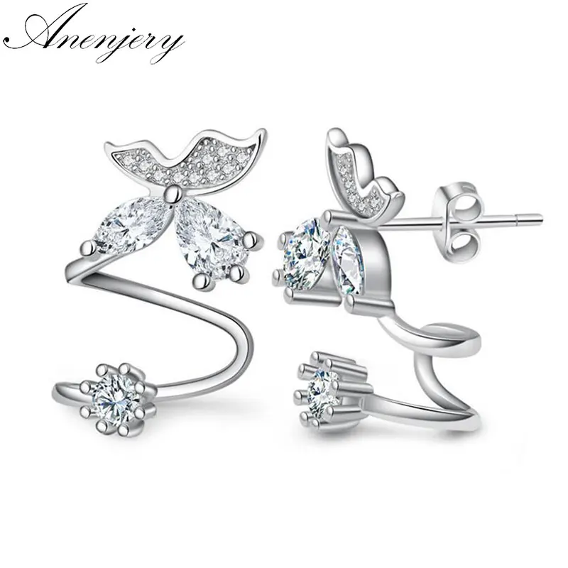 Anenjery 925 Sterling Silver Butterfly Shiny CZ Zircon Stud Earrings For Women pendientes oorbellen boucle d'oreille Gift S-E333
Anenjery 925 Sterling Silver Butterfly Shiny CZ Zircon Stud Earrings For Women pendientes oorbellen boucle d'oreille Gift S-E333