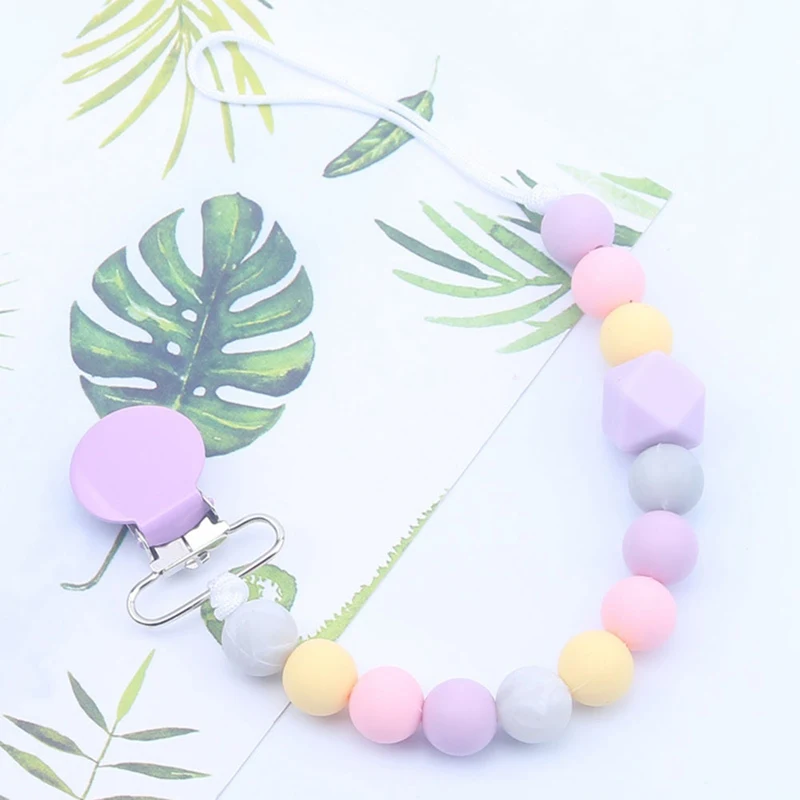 NEW 1Pcs Handmade Silicone Pacifier Chains Safe Teething Chain Baby Teether Eco-friendly Pacifier Clips Holder Chain
NEW 1Pcs Handmade Silicone Pacifier Chains Safe Teething Chain Baby Teether Eco-friendly Pacifier Clips Holder Chain