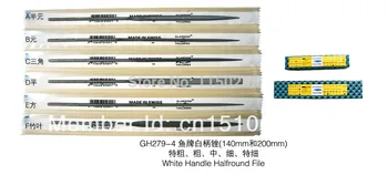 140mm 12pcs/set GH279-4 white handle halfround files set goldsmith Tools,jewelry machine,jewelry engraving cleaning files 
140mm 12pcs/set GH279-4 white handle halfround files set goldsmith Tools,jewelry machine,jewelry engraving cleaning files
