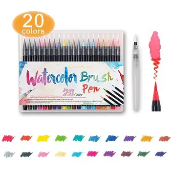 21 in1 Watercolor Brush Pens Set Premium Soft Flexible Tip- Water Coloring Marker for Fine & Broad Lines,Blend-able,Super Colors
21 in1 Watercolor Brush Pens Set Premium Soft Flexible Tip- Water Coloring Marker for Fine & Broad Lines,Blend-able,Super Colors