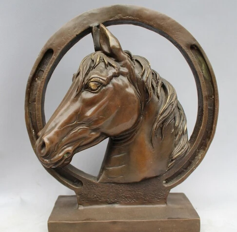 huij 007948 12"Chinese Fengshui Bronze Carving Zodiac Year Horse Head Bust Success Statue
huij 007948 12"Chinese Fengshui Bronze Carving Zodiac Year Horse Head Bust Success Statue