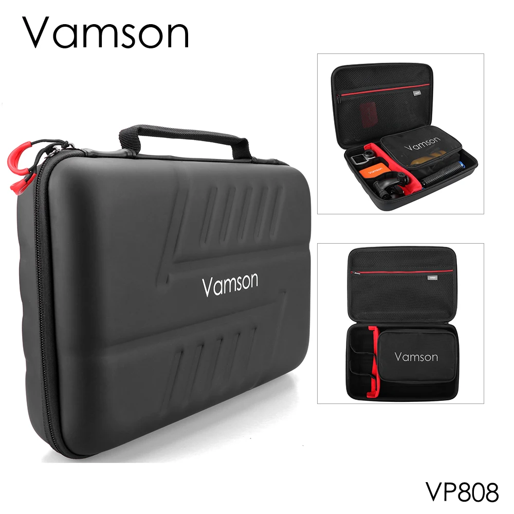Vamson for Go pro Hero 7/6/5 Large Waterproof Carrying Case PU for DJI OSMO Action Camera for AKASO/YI Hard Shell Outdoor VP808
Vamson for Go pro Hero 7/6/5 Large Waterproof Carrying Case PU for DJI OSMO Action Camera for AKASO/YI Hard Shell Outdoor VP808