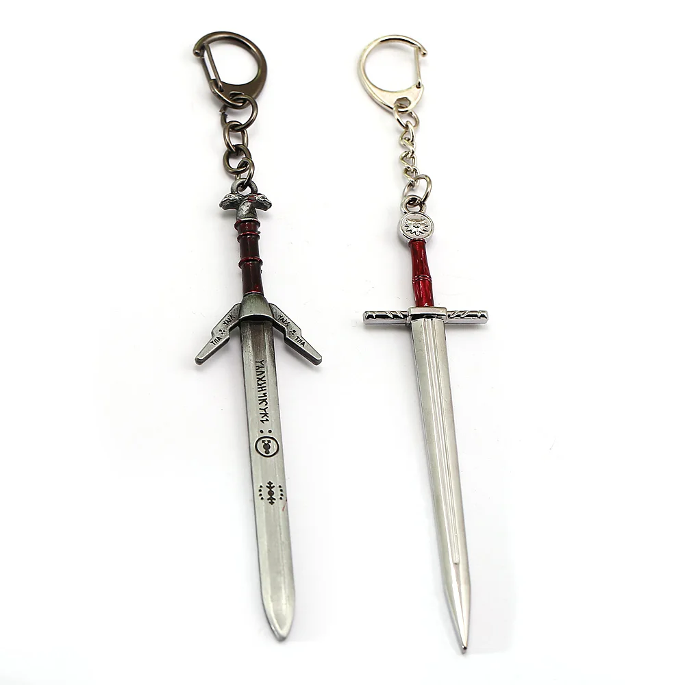 The Witcher 3 Keychain Geralt Sword Toy Model Metal Sleutelhanger Key Ring llaveros Key Chain for Men Chaveiro Game Jewelry
The Witcher 3 Keychain Geralt Sword Toy Model Metal Sleutelhanger Key Ring llaveros Key Chain for Men Chaveiro Game Jewelry