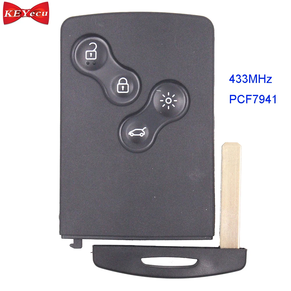 KEYECU for Renault Megane III 2009 2010 2011 2012 2013 2014 Remote Control Car Key Fob 4 Button 433MHz PCF7941
KEYECU for Renault Megane III 2009 2010 2011 2012 2013 2014 Remote Control Car Key Fob 4 Button 433MHz PCF7941
