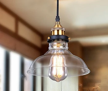 Loft Vintage Glass lampshade Industrial Pendant Lamp for Restaurant Dining Room Glass shade antique brass socket light fixture
Loft Vintage Glass lampshade Industrial Pendant Lamp for Restaurant Dining Room Glass shade antique brass socket light fixture