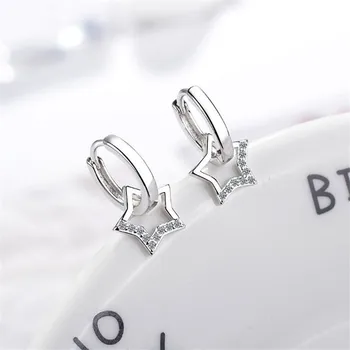 New Creative Simple Five-pointed Star Tassel 925 Sterling Silver Jewelry Temperament Crystal Women Dangle Earrings SE821
New Creative Simple Five-pointed Star Tassel 925 Sterling Silver Jewelry Temperament Crystal Women Dangle Earrings SE821