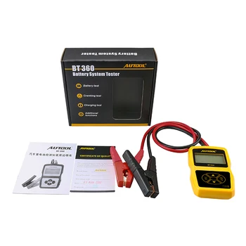 Original AUTOOL BT360 Car Battery Tester 12V 2000CCA 220AH Multi-Languages BAD Cell Test Car Tools CE certificate LCD display
Original AUTOOL BT360 Car Battery Tester 12V 2000CCA 220AH Multi-Languages BAD Cell Test Car Tools CE certificate LCD display