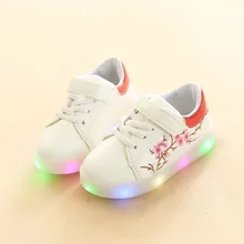 EU Size 21-30 LED Flashing Baby Shoes Girls Flowers Toddler White Kids Shoes Bebe Children Led Luminous Sneakers Glowing
EU Size 21-30 LED Flashing Baby Shoes Girls Flowers Toddler White Kids Shoes Bebe Children Led Luminous Sneakers Glowing