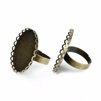 10pcs Fit Round 30mm Cameo Glass Cabochons Base Antique Bronze Copper Rings Settings Tray Bezel Blank For DIY Jewelry Findings
10pcs Fit Round 30mm Cameo Glass Cabochons Base Antique Bronze Copper Rings Settings Tray Bezel Blank For DIY Jewelry Findings