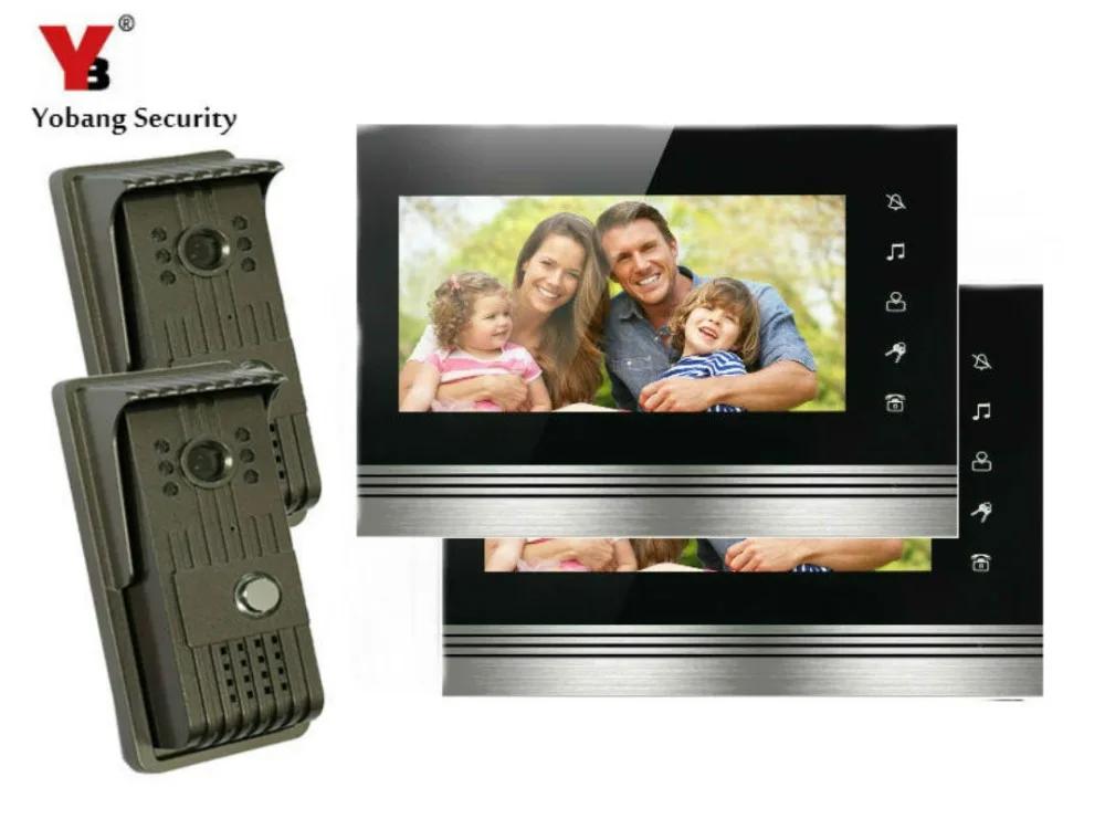 YobangSecurity 7 Inch Color Touch Button Video Door Phone Doorbell Intercom Entry System Kit With Metal Case 2 Camera 2 Monitor
YobangSecurity 7 Inch Color Touch Button Video Door Phone Doorbell Intercom Entry System Kit With Metal Case 2 Camera 2 Monitor