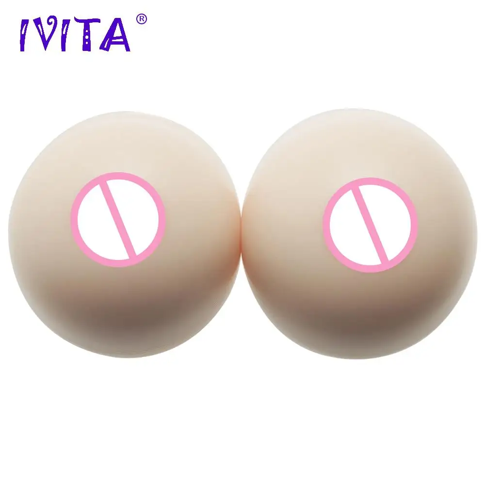 

IVITA 3200g Realistic Full Silicone Artificial Breast Forms False Fake Boobs Enhancer For Transvestite Shemale bra Drag Queen