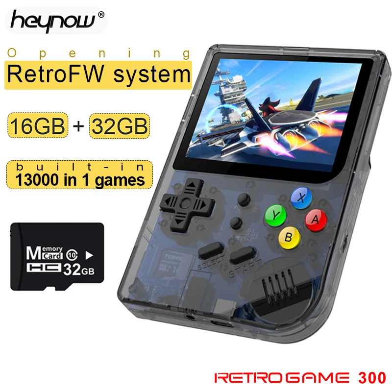 RG300 Full View 3.0 inch IPS HD Screen RetroFW Linux System Retro Game Console 16GB+32GB Built in 13000+ Retro Games Game Player
RG300 Full View 3.0 inch IPS HD Screen RetroFW Linux System Retro Game Console 16GB+32GB Built in 13000+ Retro Games Game Player