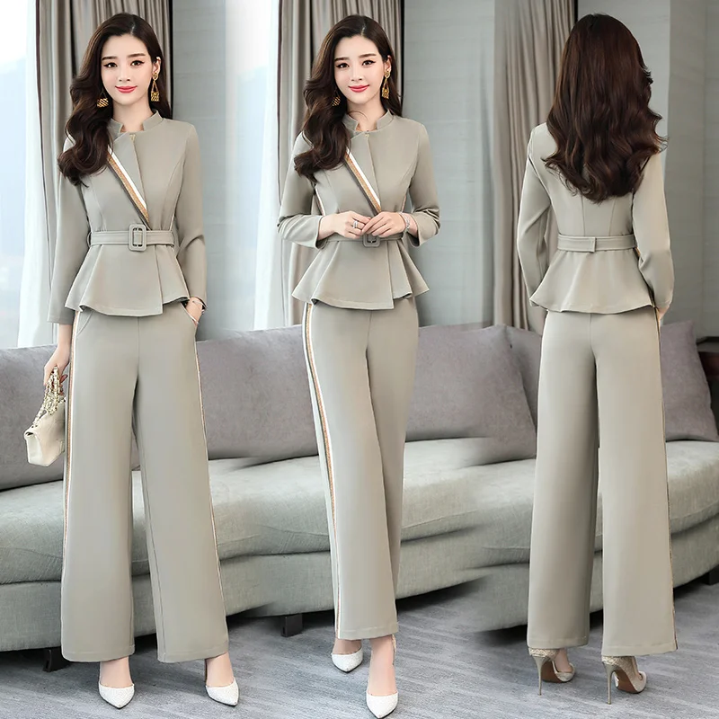 Spring Goddess 2 Piece Set Women Office Lady Ensemble Femme Survetement OL Conjunto Feminino Elegant Palazzo Pants Woman Suit
Spring Goddess 2 Piece Set Women Office Lady Ensemble Femme Survetement OL Conjunto Feminino Elegant Palazzo Pants Woman Suit