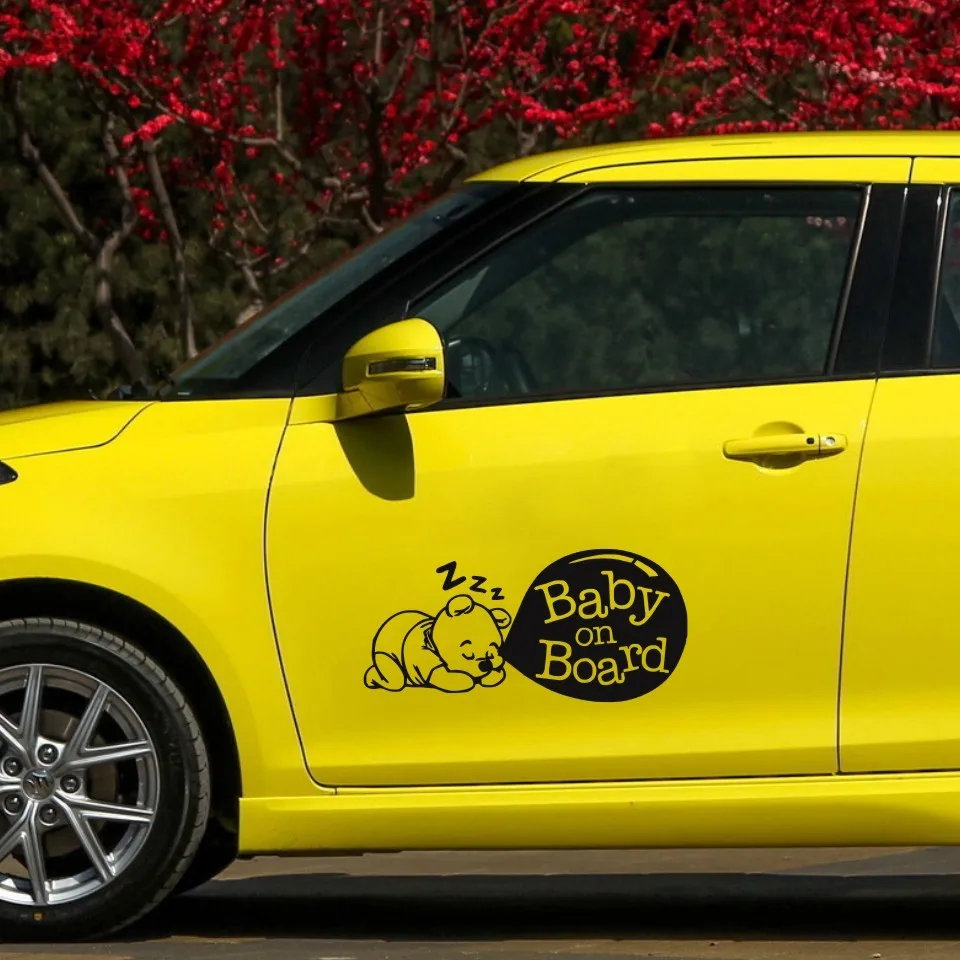 Cunymagos BABY ON BOARD Cute Cartoon Car Sticker Tail Warning Logo Decals Car Styling Auto Motorcycle Decal Stickers 17.88 (6)